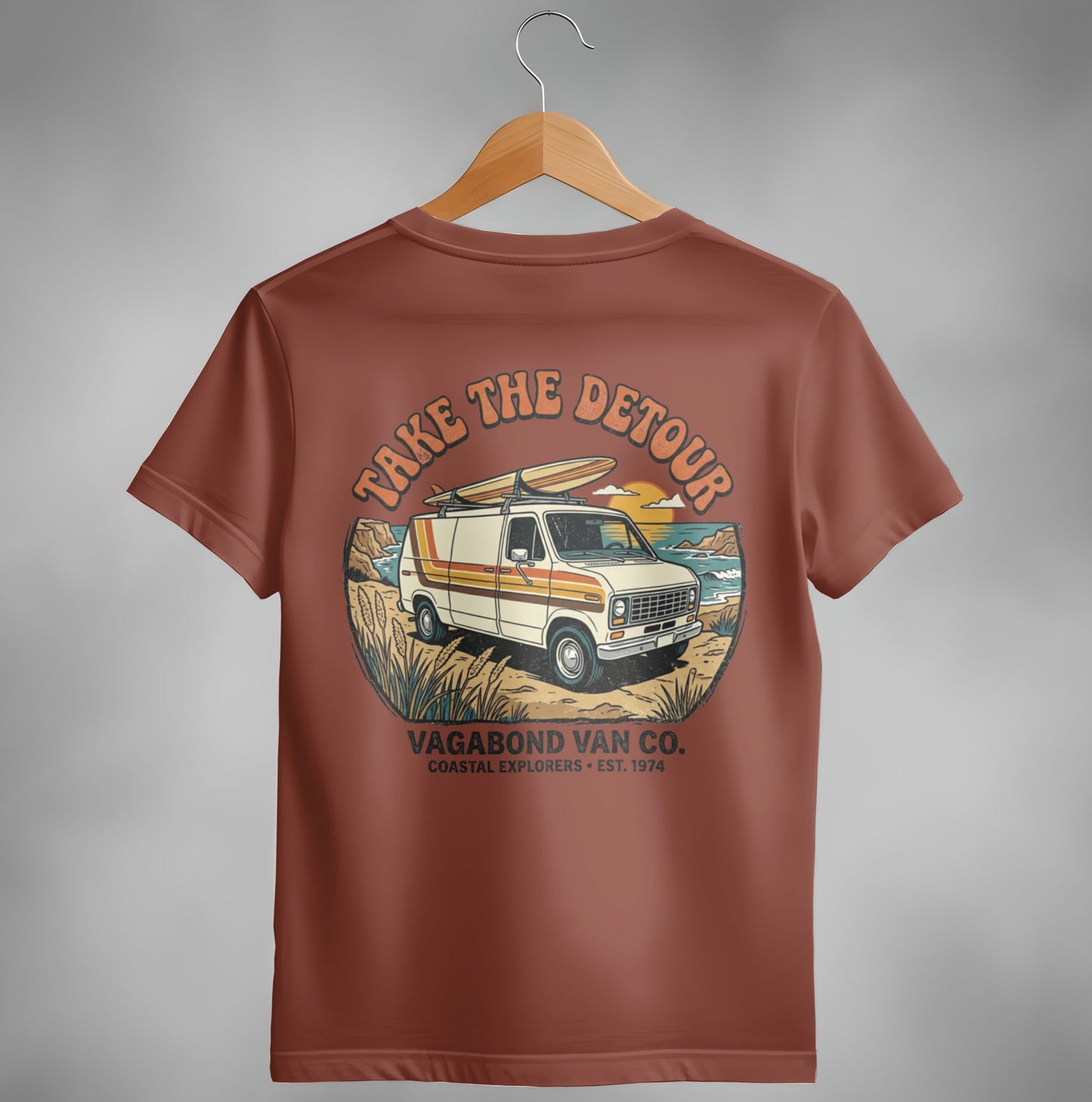 Take The Detour Retro Surf Van T-Shirt