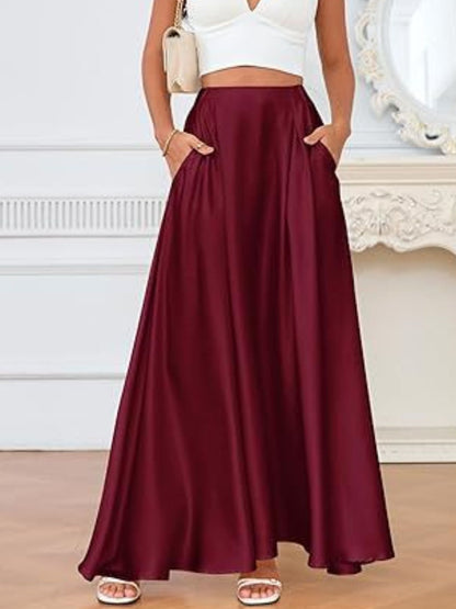 A-Line Maxi Skirt with Pockets