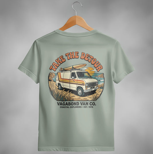Take The Detour Retro Surf Van T-Shirt