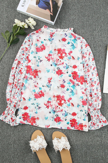 Mckenna Cakewalk Floral Smocked Blouse