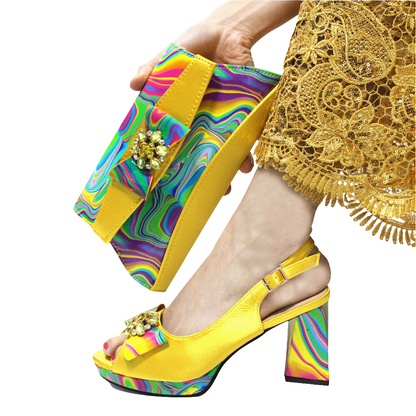 Italian Design Shoes With Matching Set- ED107