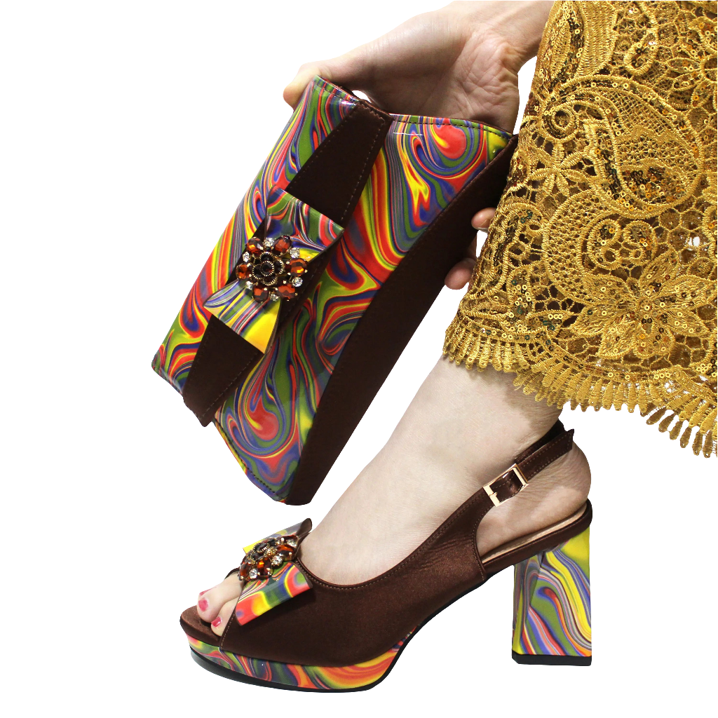 Italian Design Shoes With Matching Set- ED107