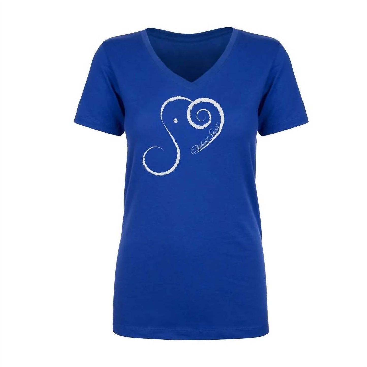 Women's Elephant Spirit Cotton Blend V-Neck Short Sleeve T-Shirt