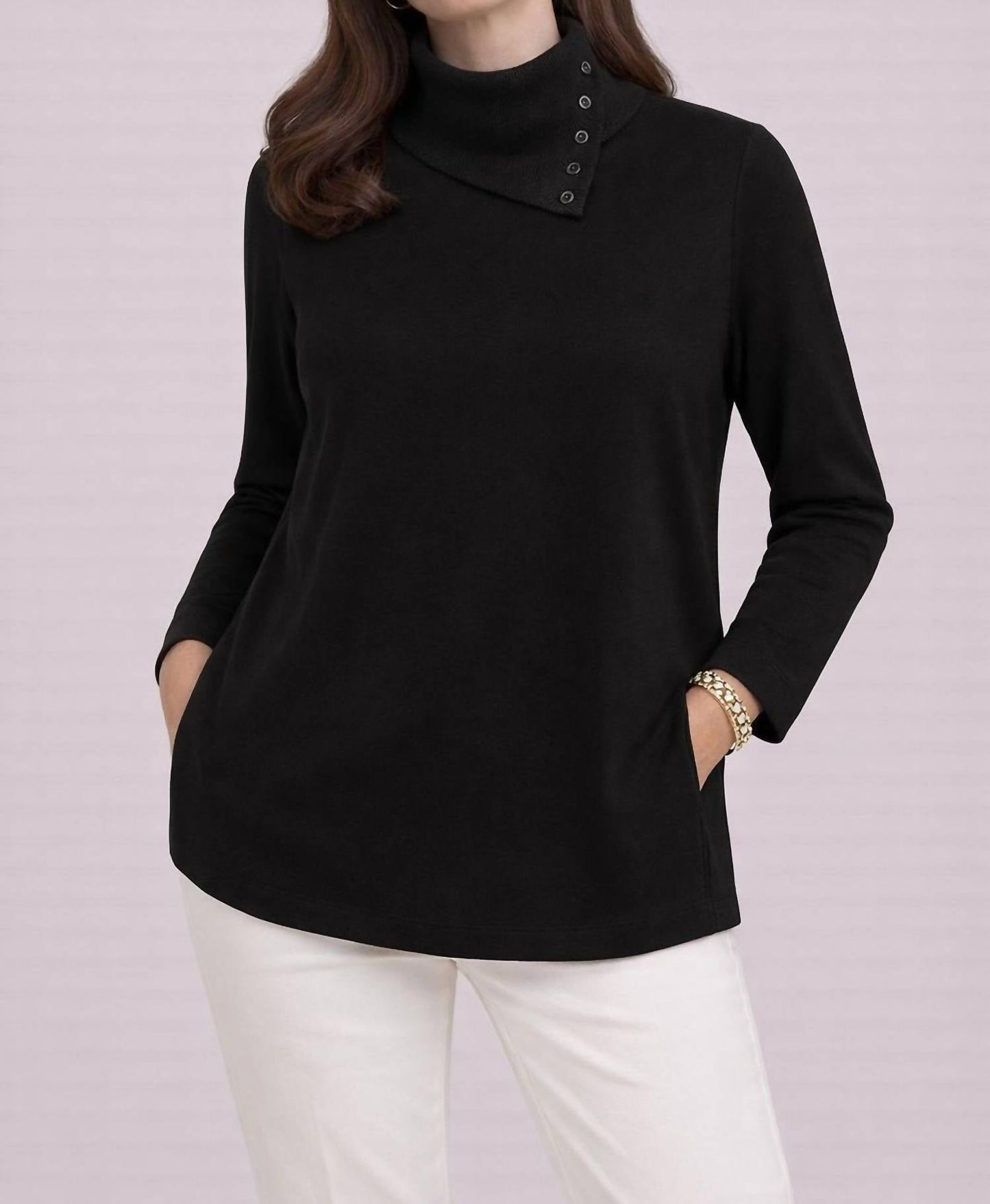 The Kinsale Fold-over Turtleneck Top