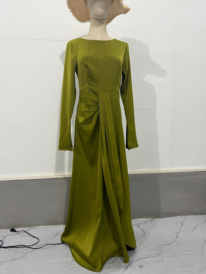 Graceful Satin Banquet Long Dress
