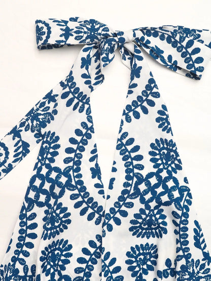 Printed Halter Neck Maxi Dress
