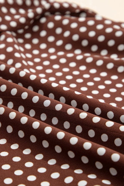 Polka Dot Backless Ruffle Tiered Maxi Dress See size chart under “more details”