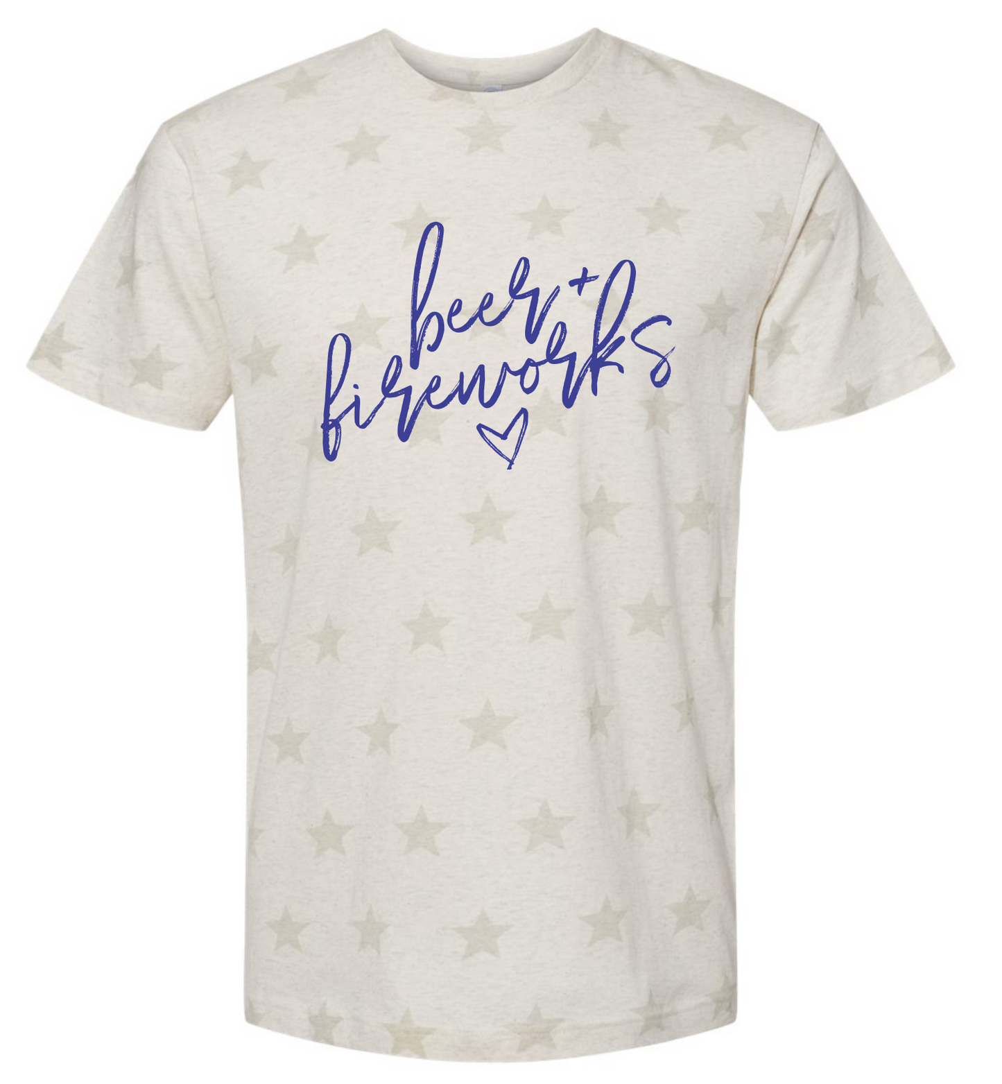 beer & fireworks stars graphic tee