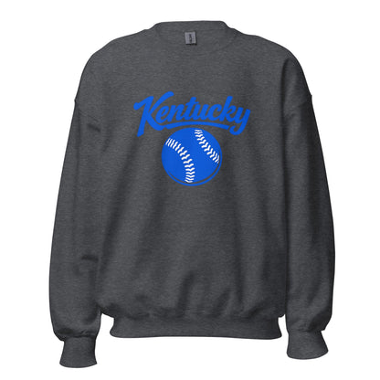 Blue Kentucky Script Softball Sweatshirt | Classic Crewneck