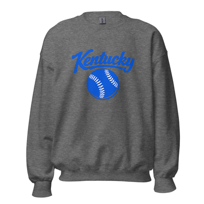 Blue Kentucky Script Softball Sweatshirt | Classic Crewneck