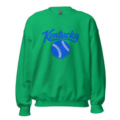 Blue Kentucky Script Softball Sweatshirt | Classic Crewneck