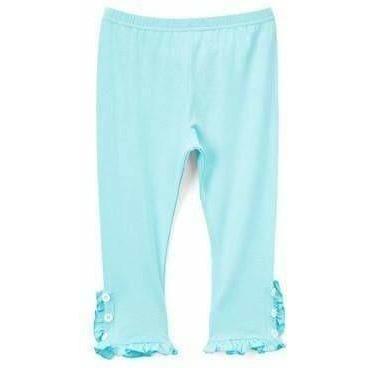 Maddie Button Ruffle Capri