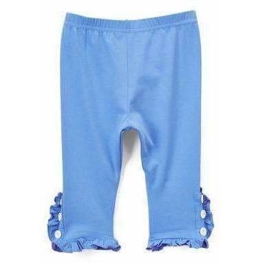 Maddie Button Ruffle Capri
