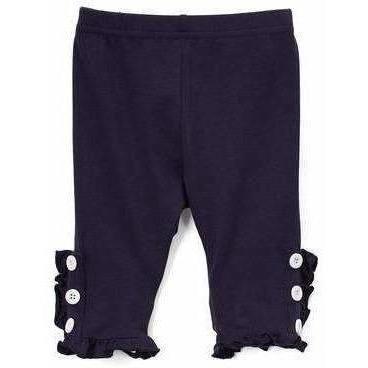 Maddie Button Ruffle Capri