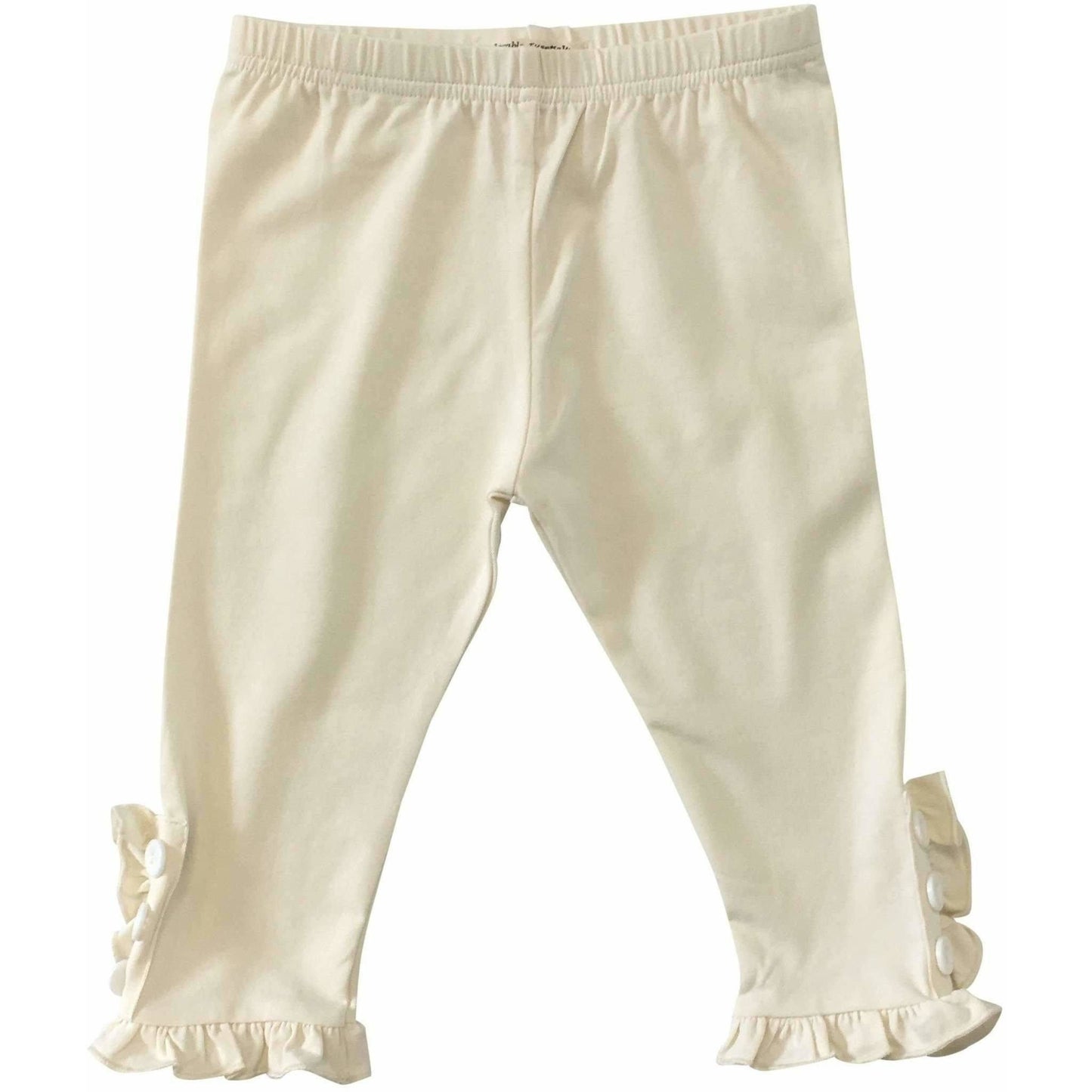Maddie Button Ruffle Capri