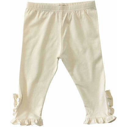 Maddie Button Ruffle Capri