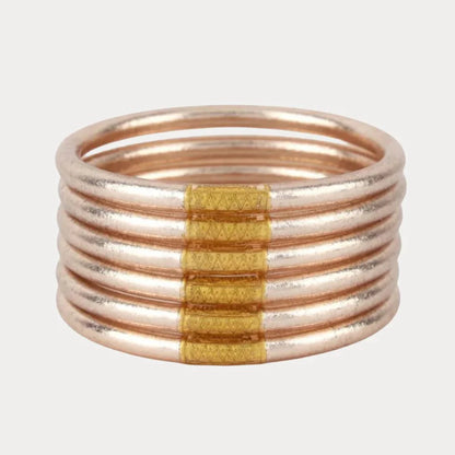 Budhagirl Champagne All Weather Bangles® (Set of 6)