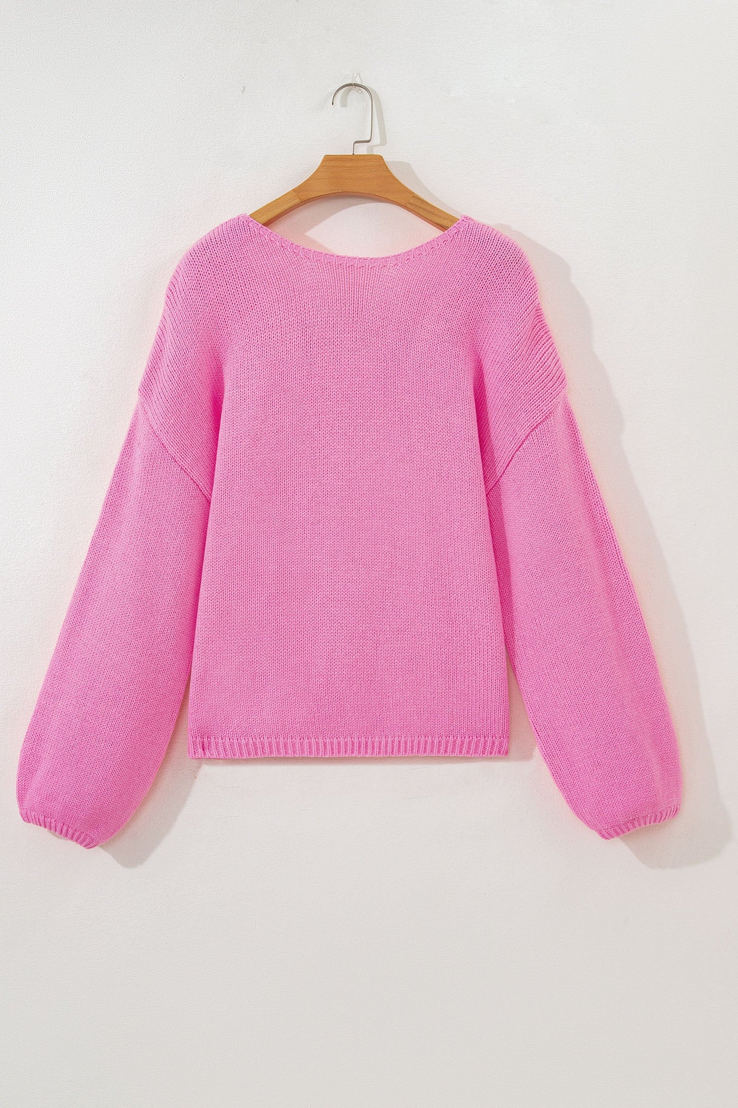 Olivia Backless Bubble Sleeve Sweater