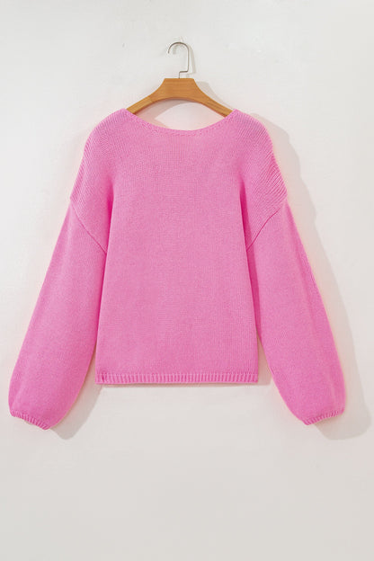 Olivia Backless Bubble Sleeve Sweater