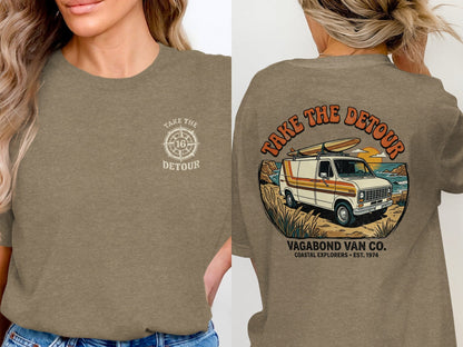 Take The Detour Retro Surf Van T-Shirt