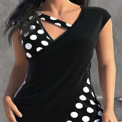 Women's Sleeveless Collar With Unique Design shirt Top