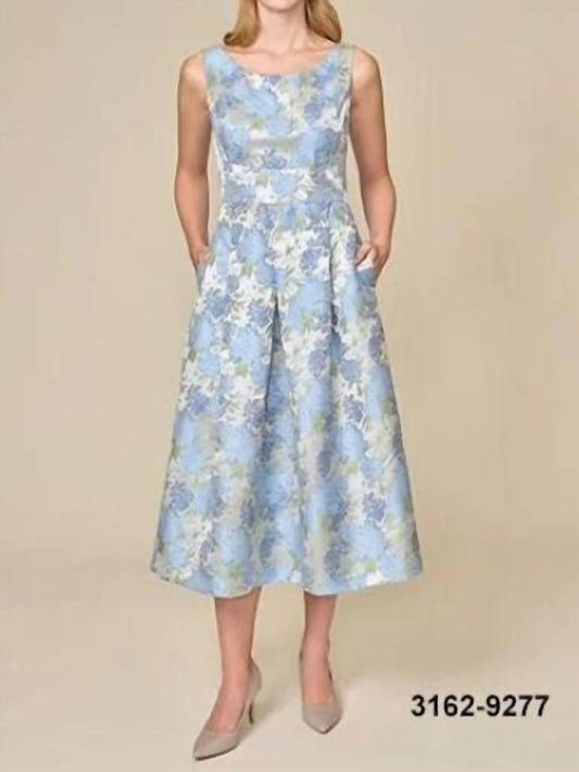 Jacquard Floral A Line Dress