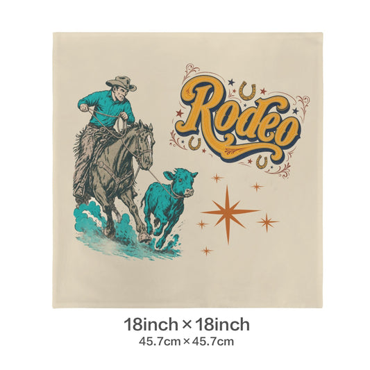 Baha Ranch The Last Roundup Throw Pillow Cover Made in America