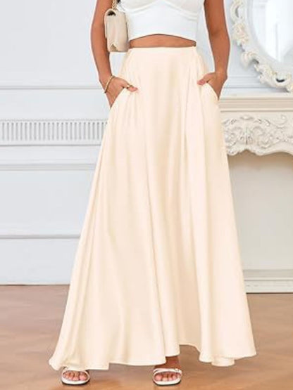 A-Line Maxi Skirt with Pockets
