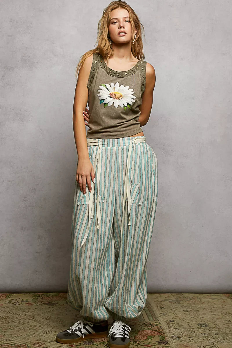 POL Floral Tank with Studs