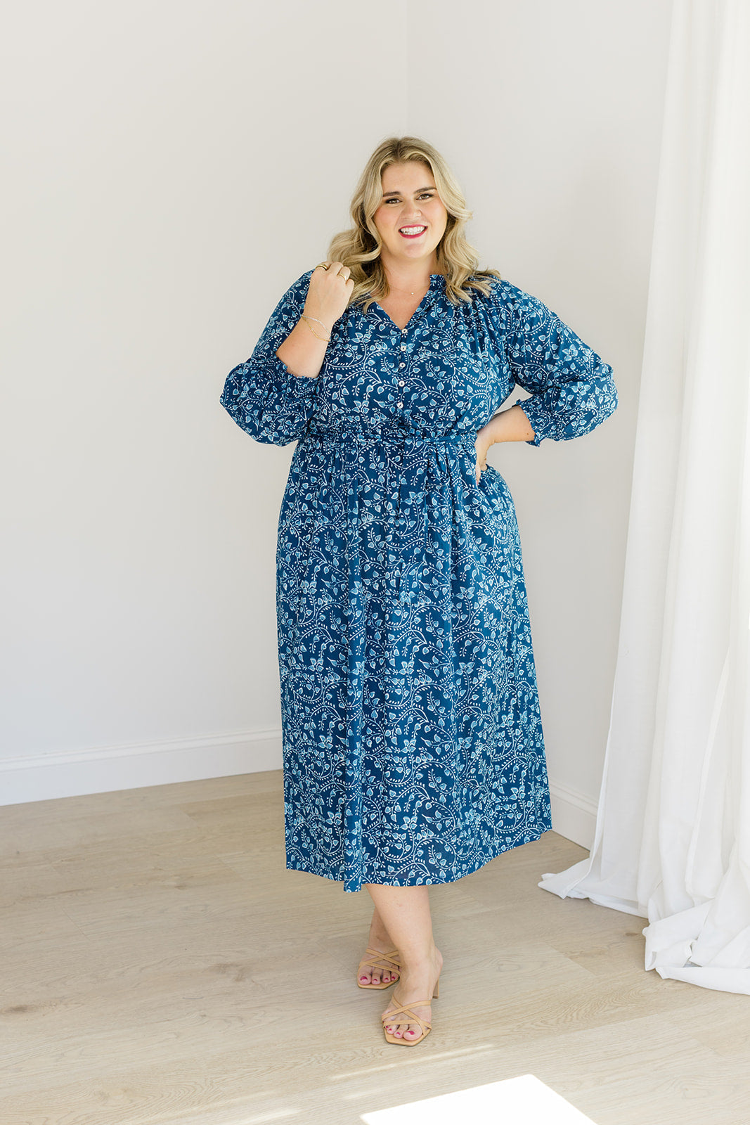 The Savana Midi Dress in Winter Blossom