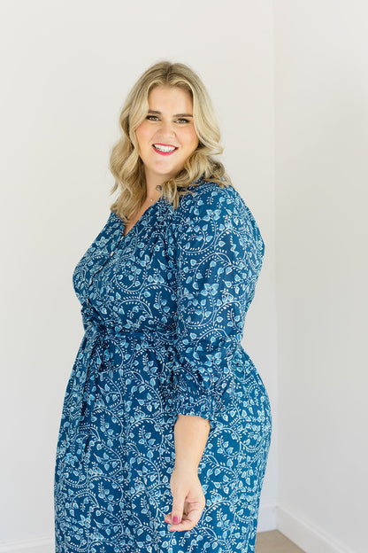 The Savana Midi Dress in Winter Blossom