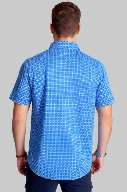 Bastille Check Short Sleeve Tech Shirt