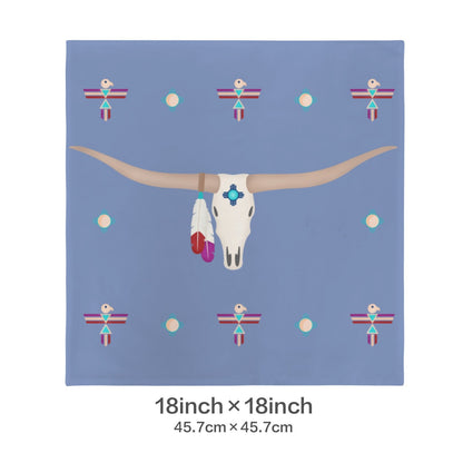 Baha Ranch Velvety Soft Southwest Longhorn Zia Pillow Cover Made in America