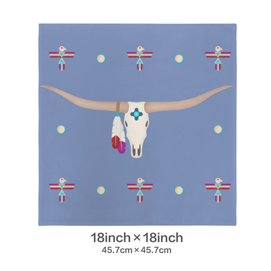 Baha Ranch Velvety Soft Southwest Longhorn Zia Pillow Cover Made in America