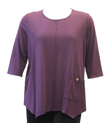 Women's Asymmetrical Pocket Cotton Top