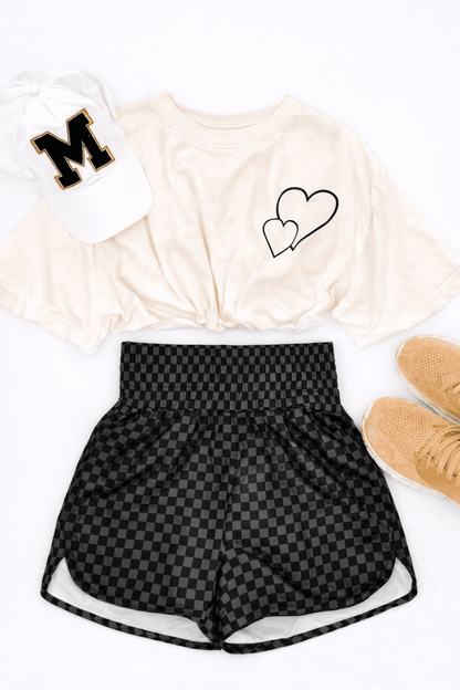 Cheyenne Athleisure Checkered Shorts