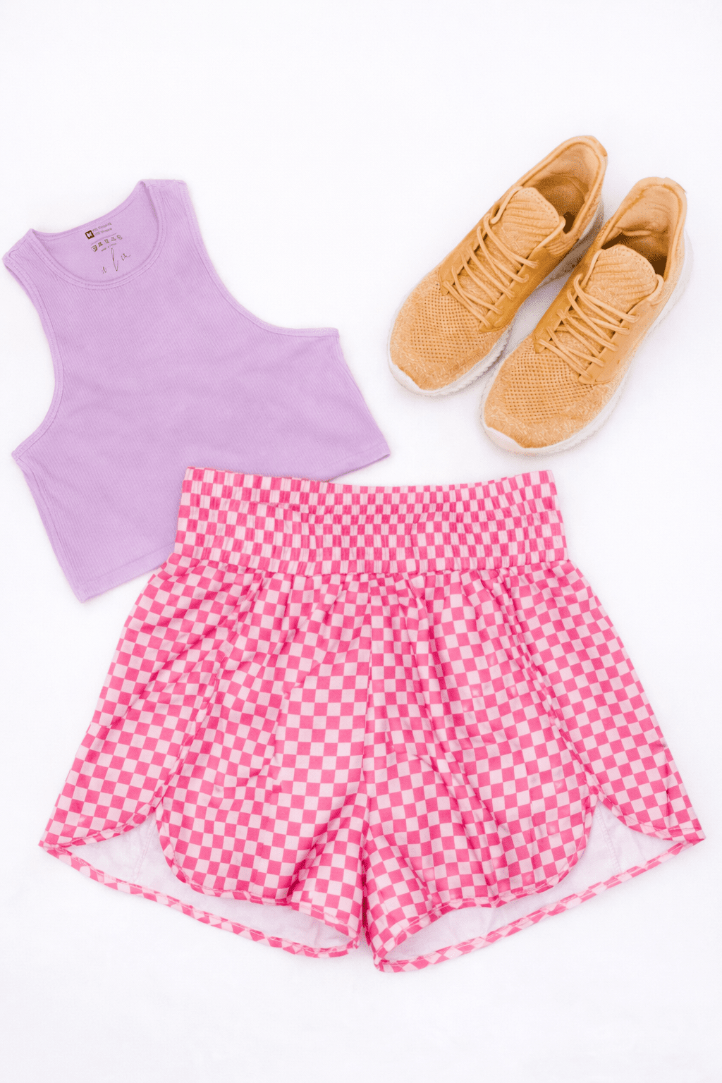 Cheyenne Athleisure Checkered Shorts
