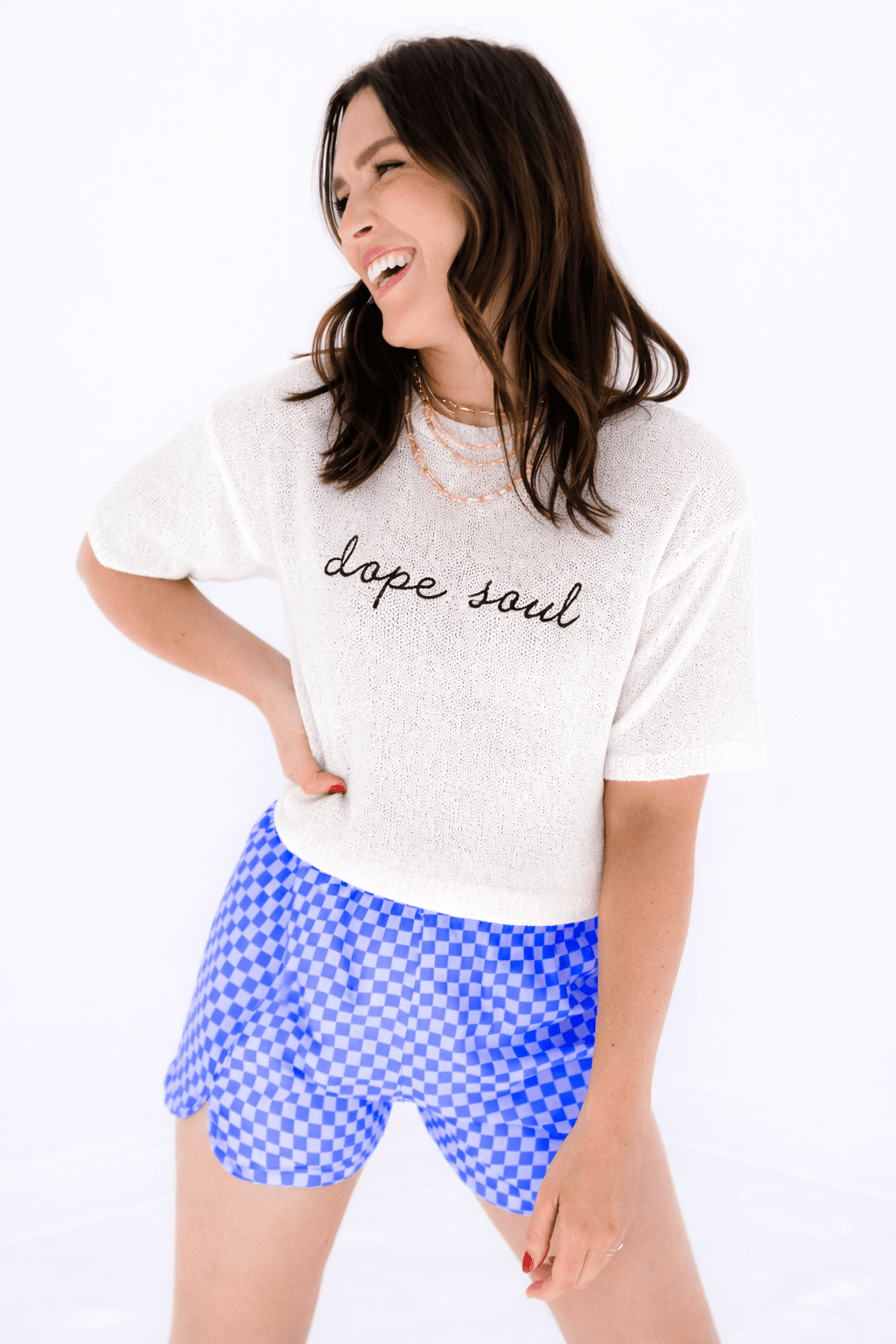 Cheyenne Athleisure Checkered Shorts