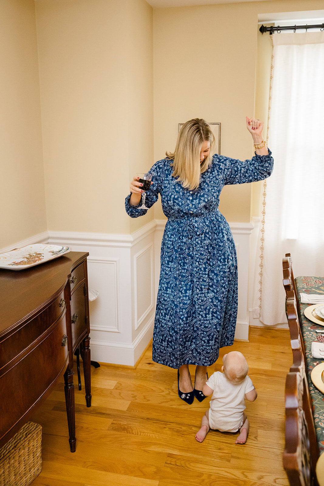 The Savana Midi Dress in Winter Blossom