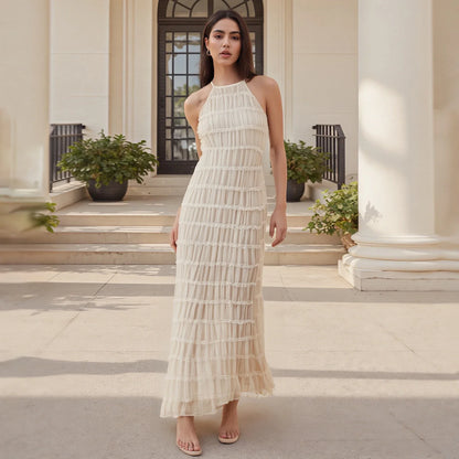 Vestido de cóctel fruncido elegante para mujer, vestido l...