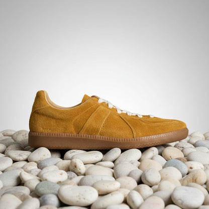 Retro Suede Elastic Band Shoes – Unisex Genuine Cowhide Casual Shoes
