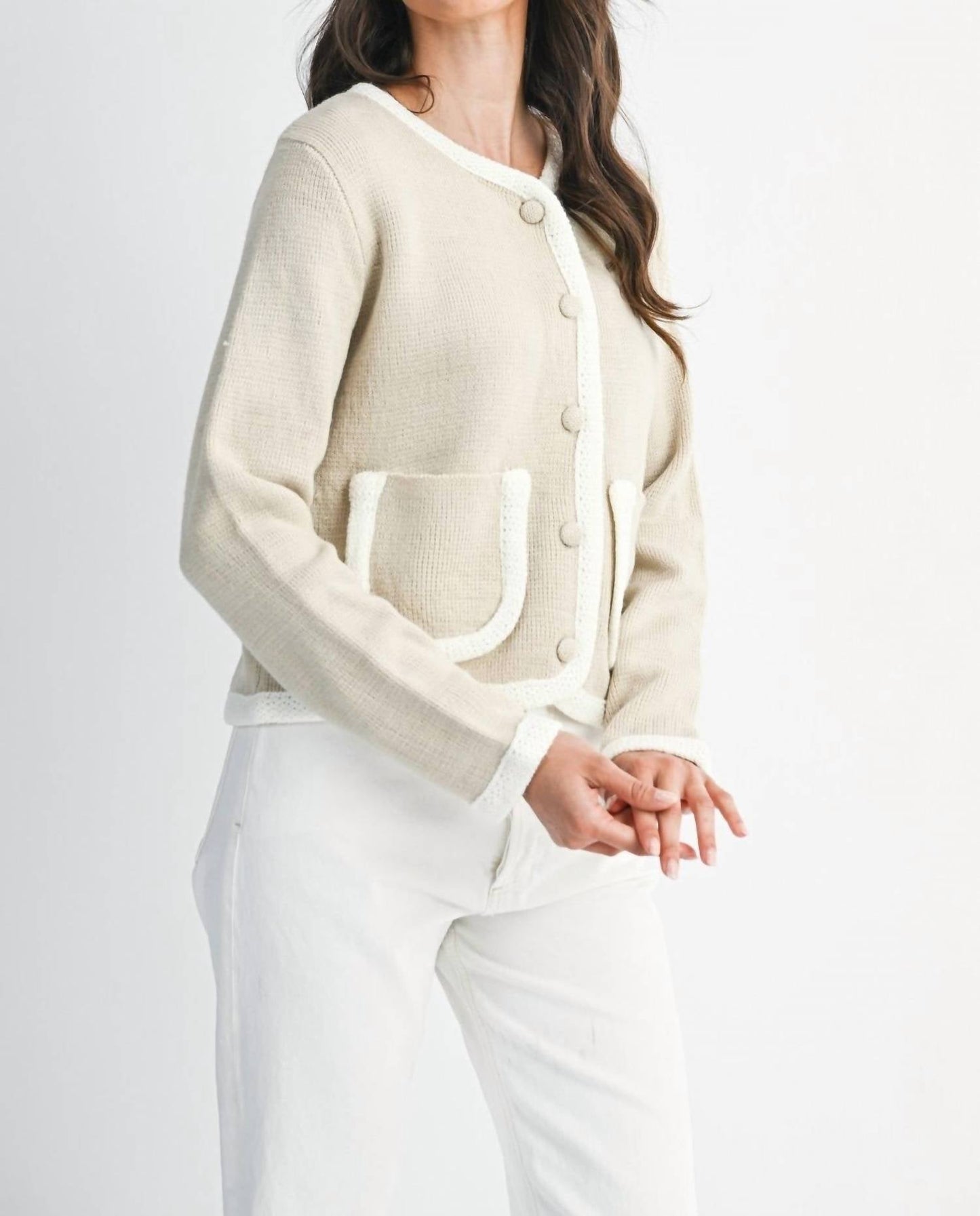 Addison Front Pocket Detail Cardigan