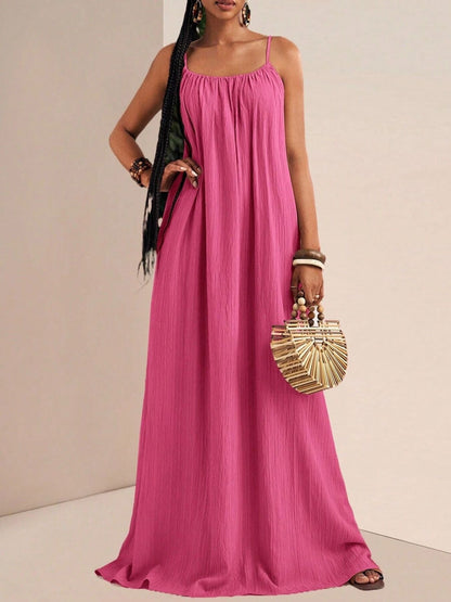 Spaghetti Strap Flowy Maxi Dress