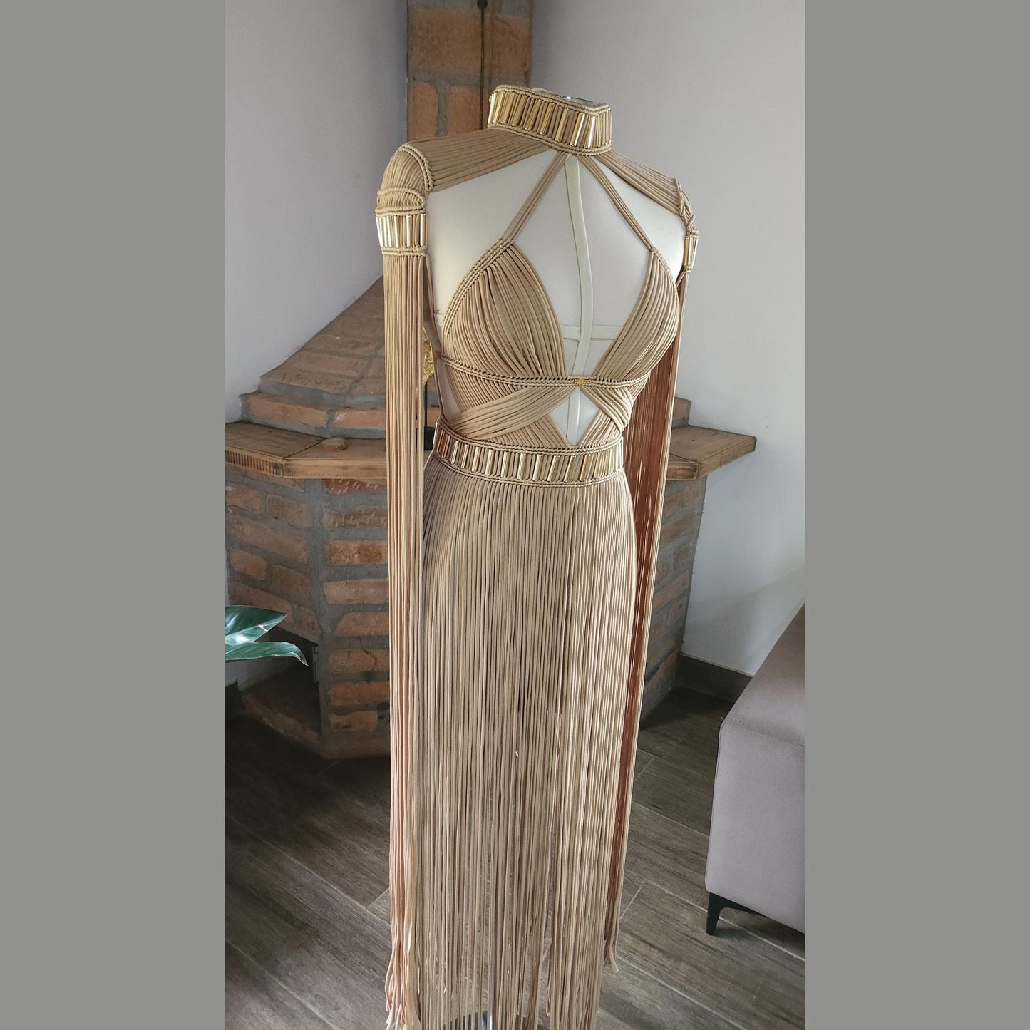 Macramé Festival Dress - Luxury Fringe Boho Rave Outfit