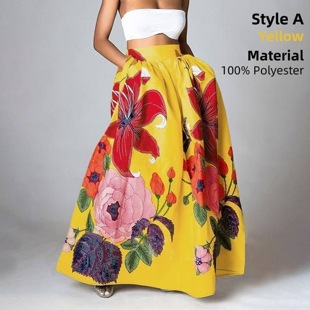 Bottoms Skirt Floral Holiday Women For Long Maxi See size chart under “more details”