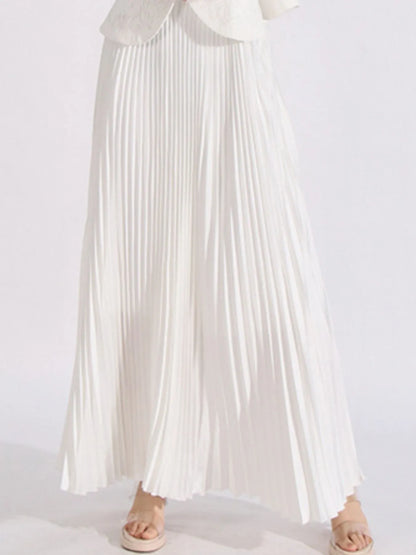 Button Up Long Sleeve Top and Pleated Skirt Set See size chart under “more details”