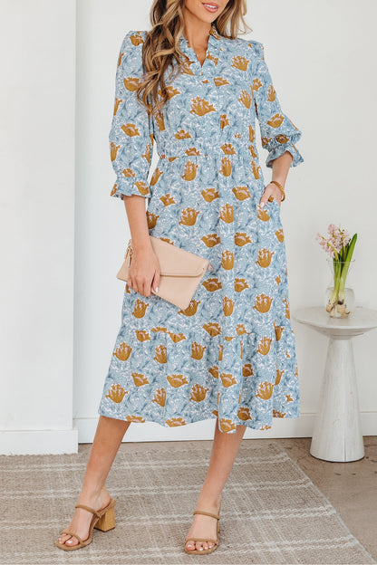 Rosalee Bracelet Sleeve Long Dress