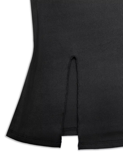 Plus Size Slit Round Neck Cami See size chart under “more details”