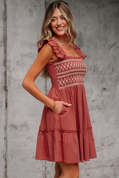 Aurelia Trim Sleeveless Mini Dress