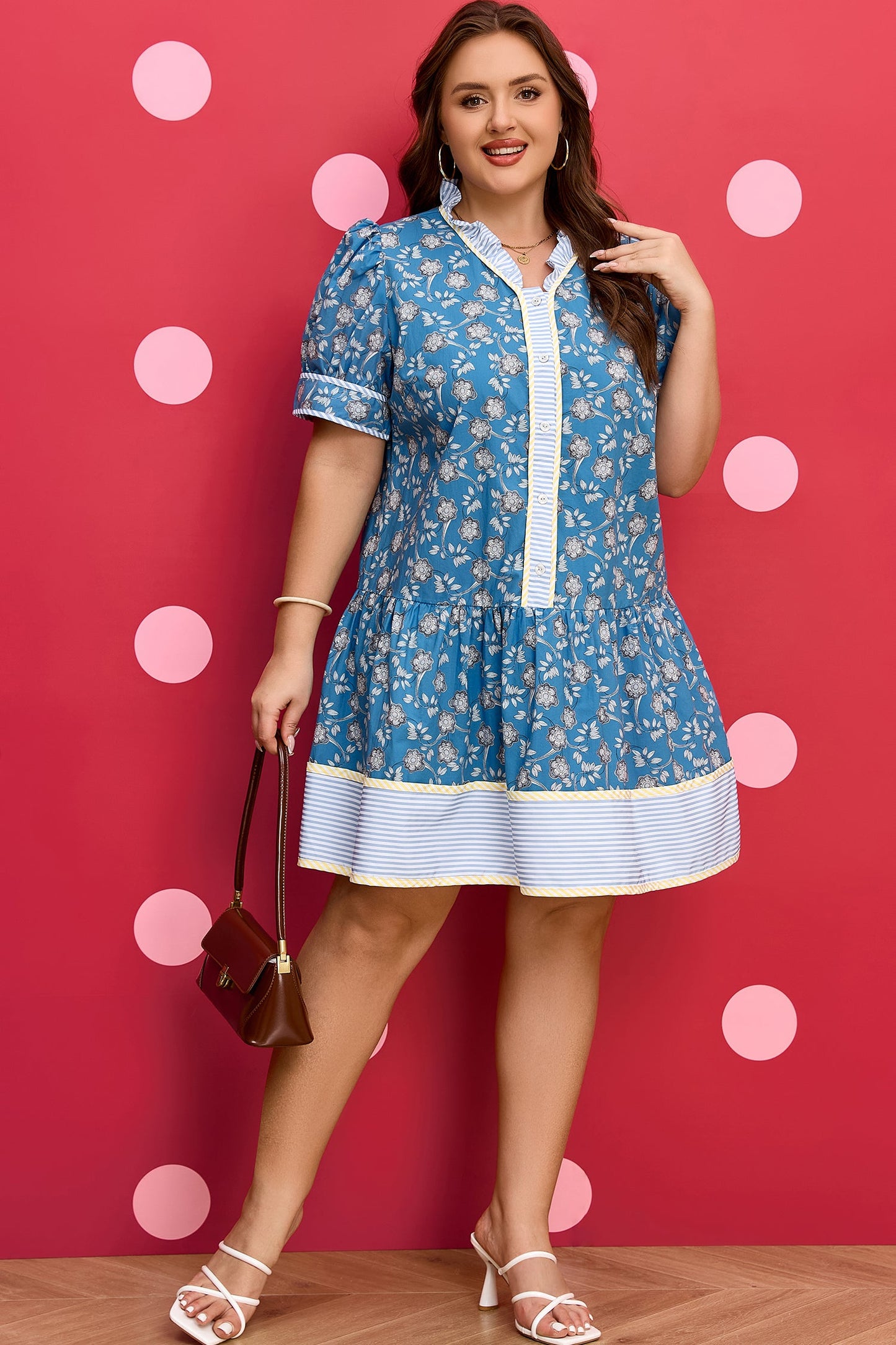 Meilani Front Ruffle Hem PLUS Dress